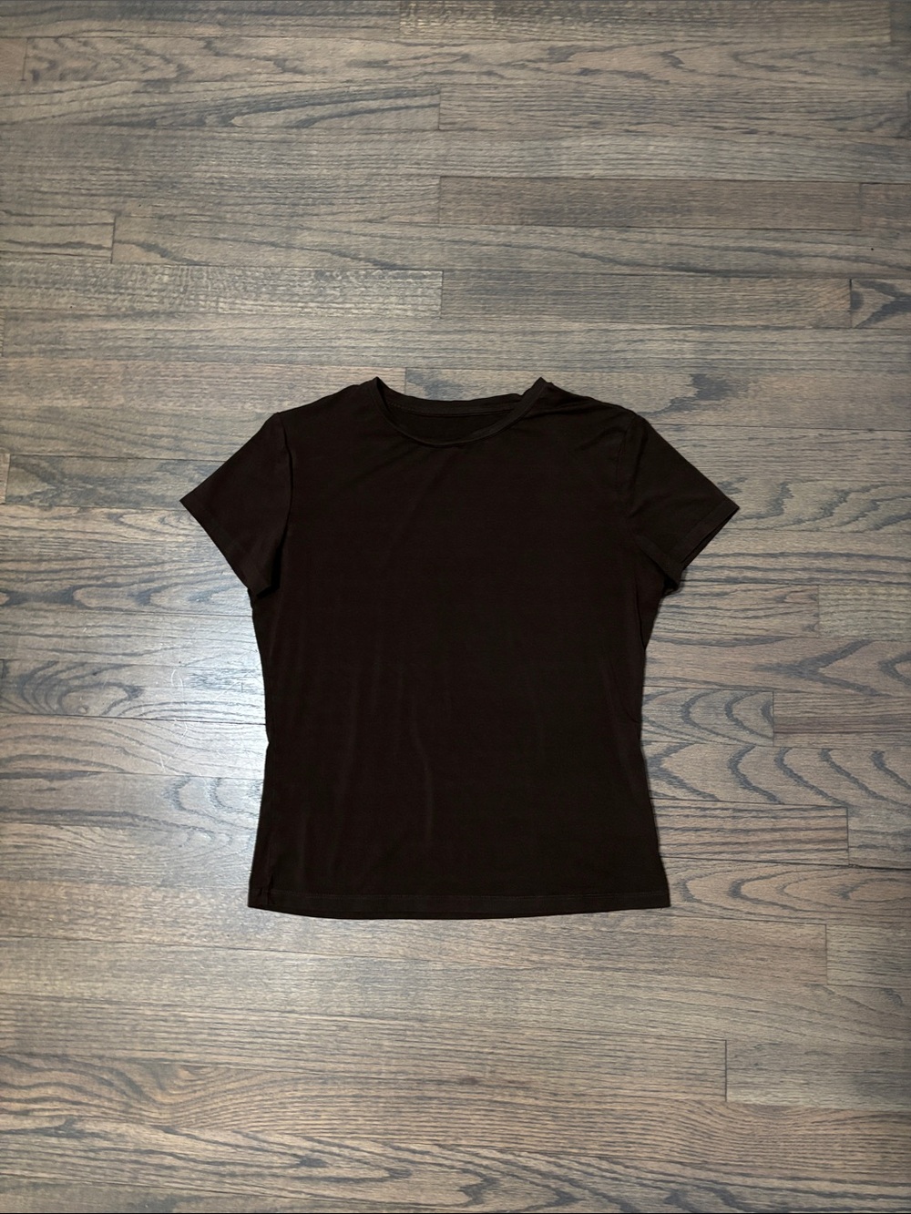 Classic Women's Short-Sleeve Crewneck Top - Dark Brown
